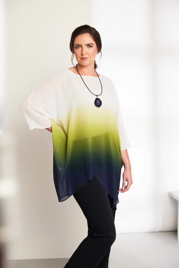 ORA Ombre Chiffon Top