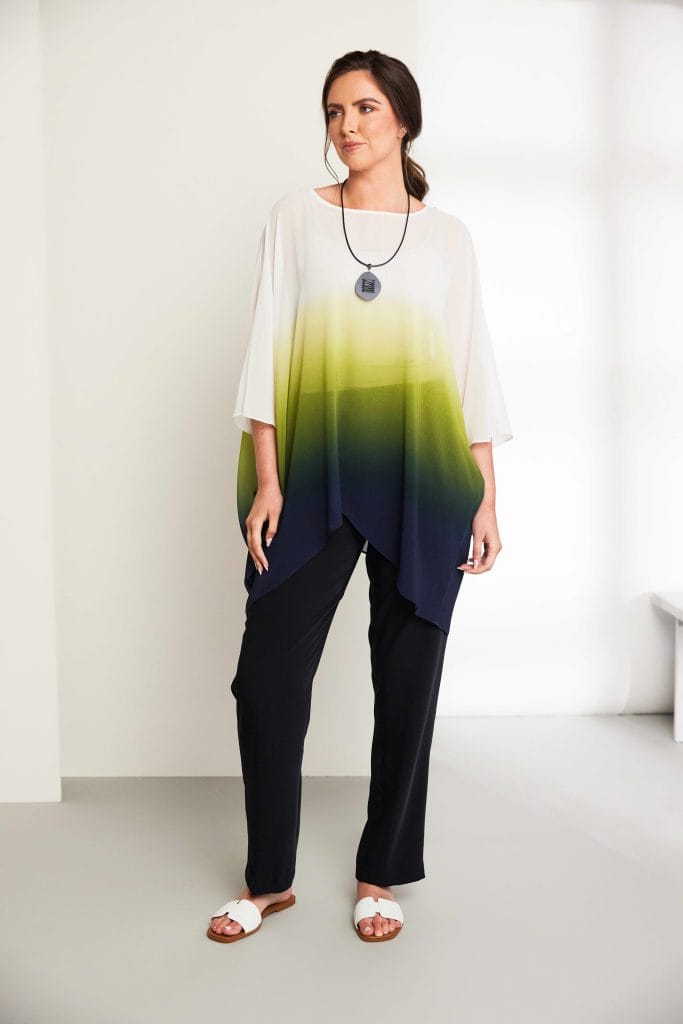 ORA Ombre Chiffon Top