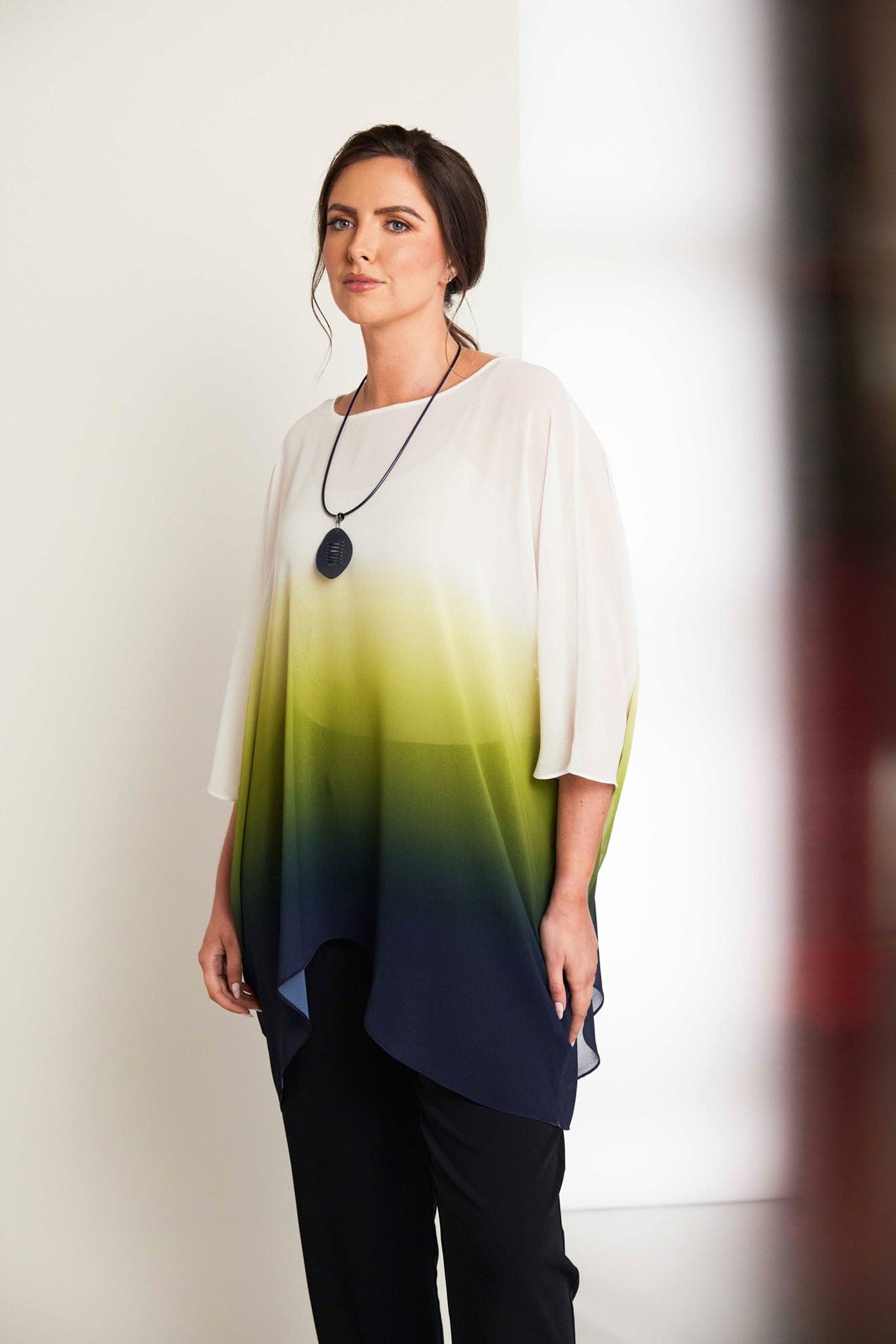 ORA Ombre Chiffon Top