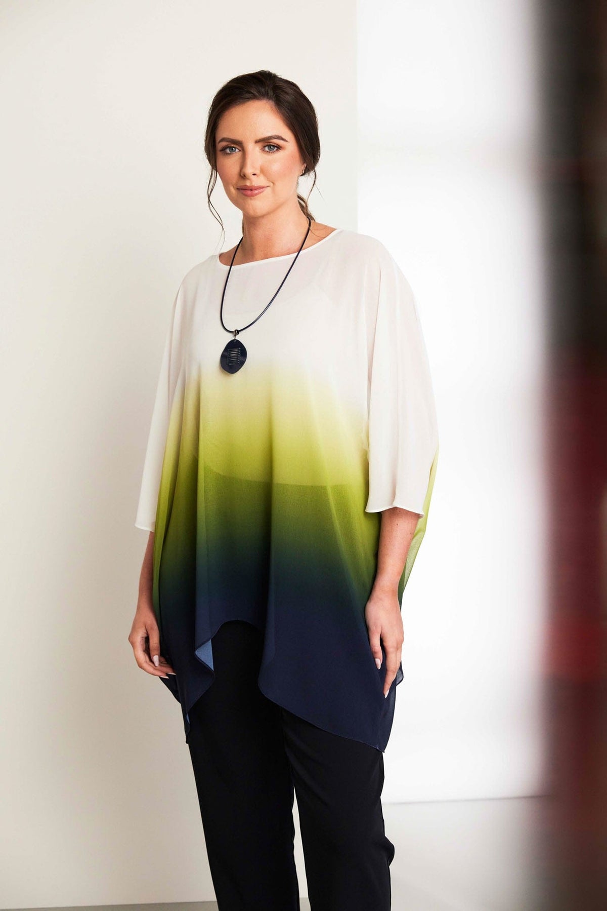 ORA Ombre Chiffon Top