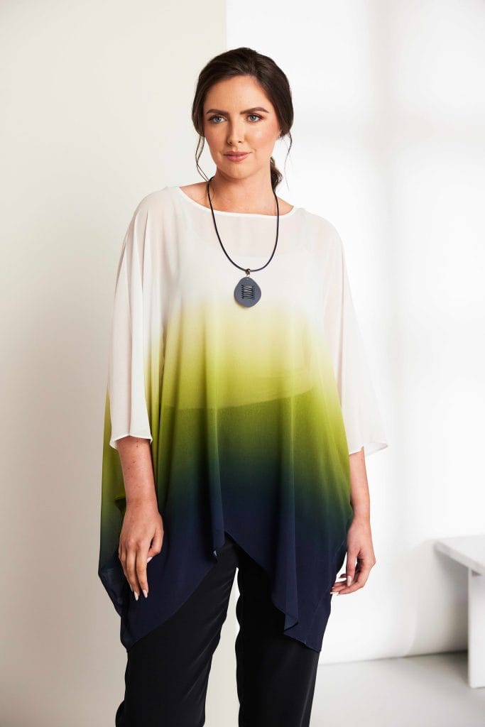 ORA Ombre Chiffon Top