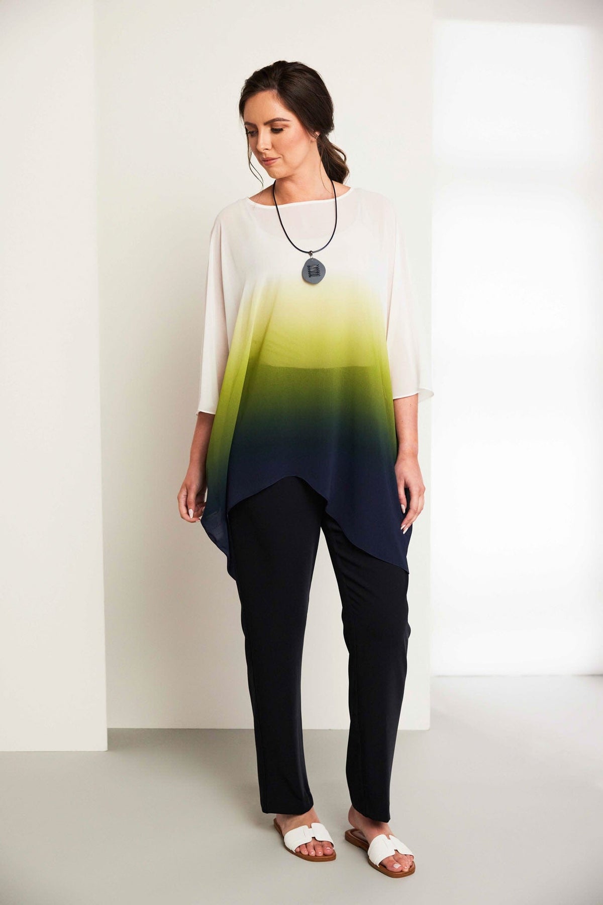 ORA Ombre Chiffon Top