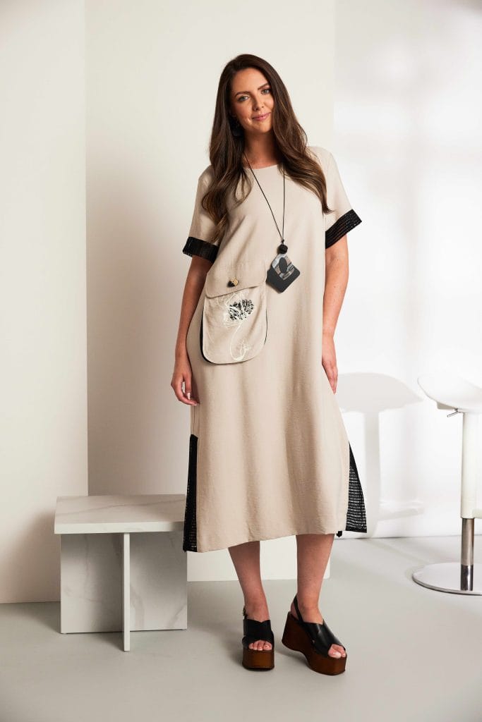 ORA Print Pocket Dress