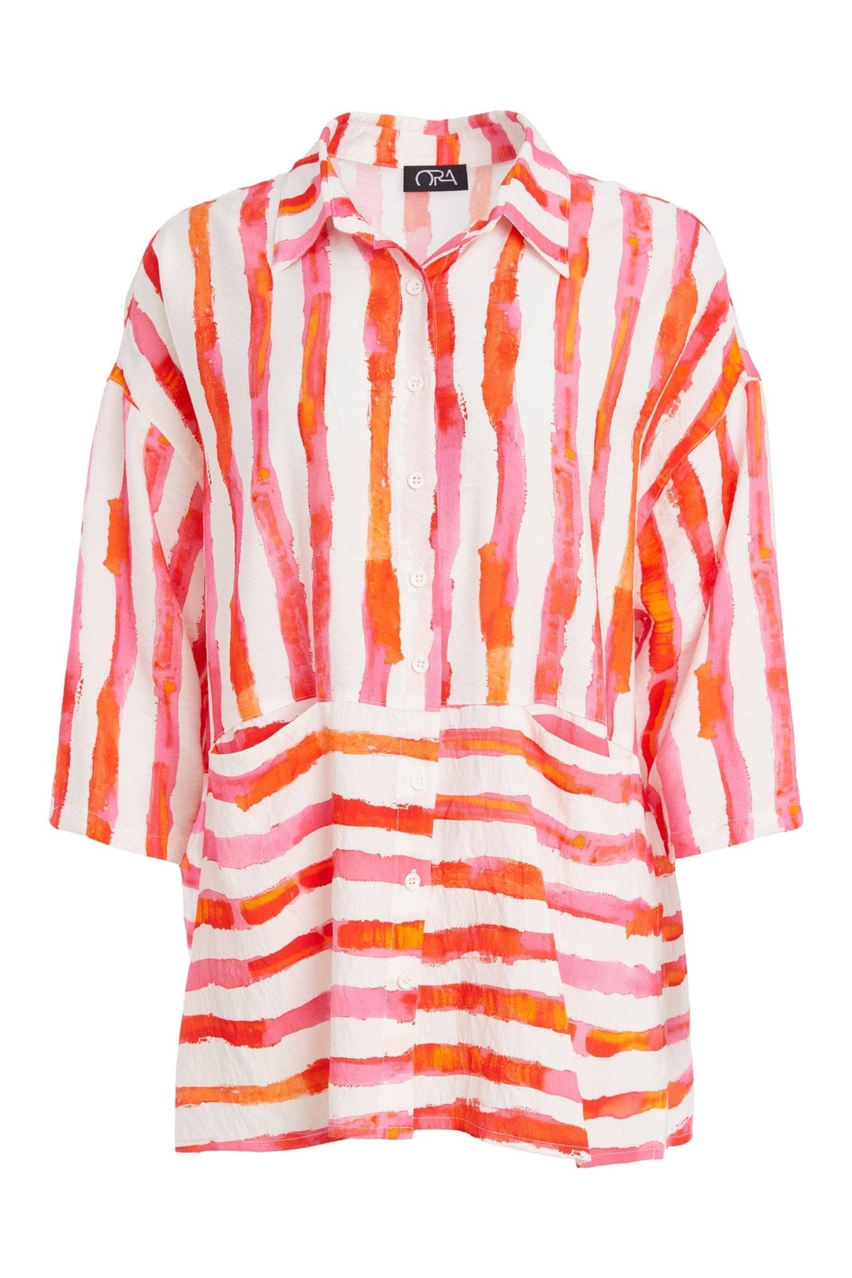 ORA Double Pocket Stripe Shirt