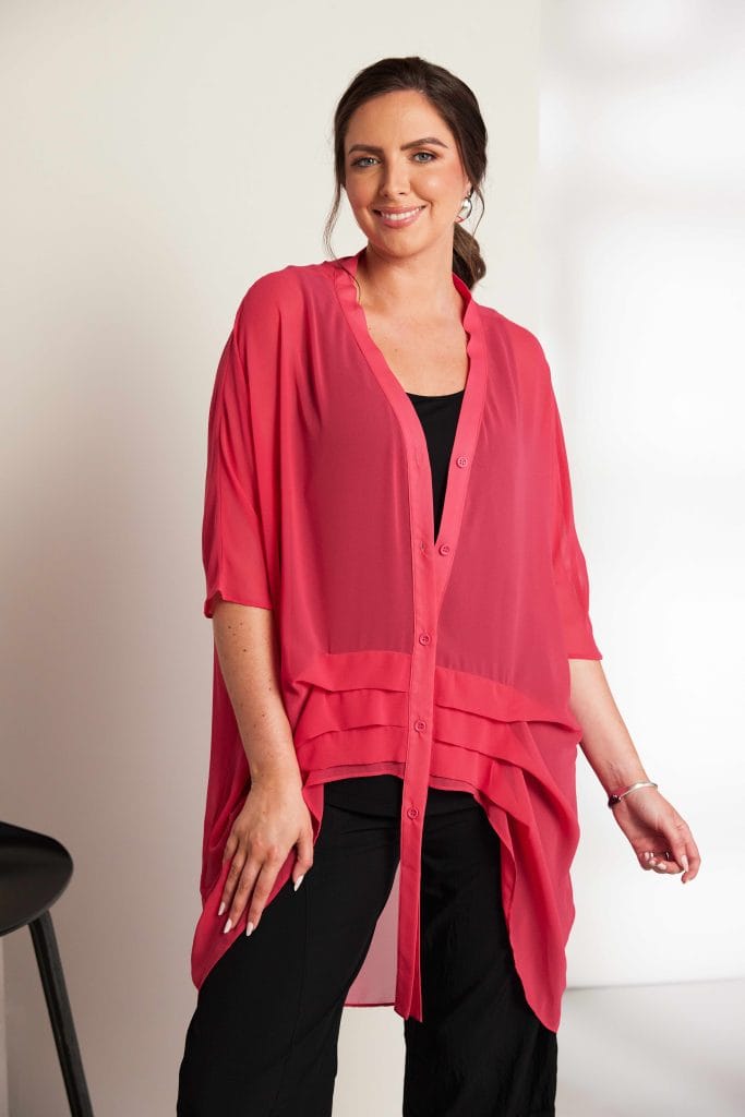 ORA Longline Ruched Shirt