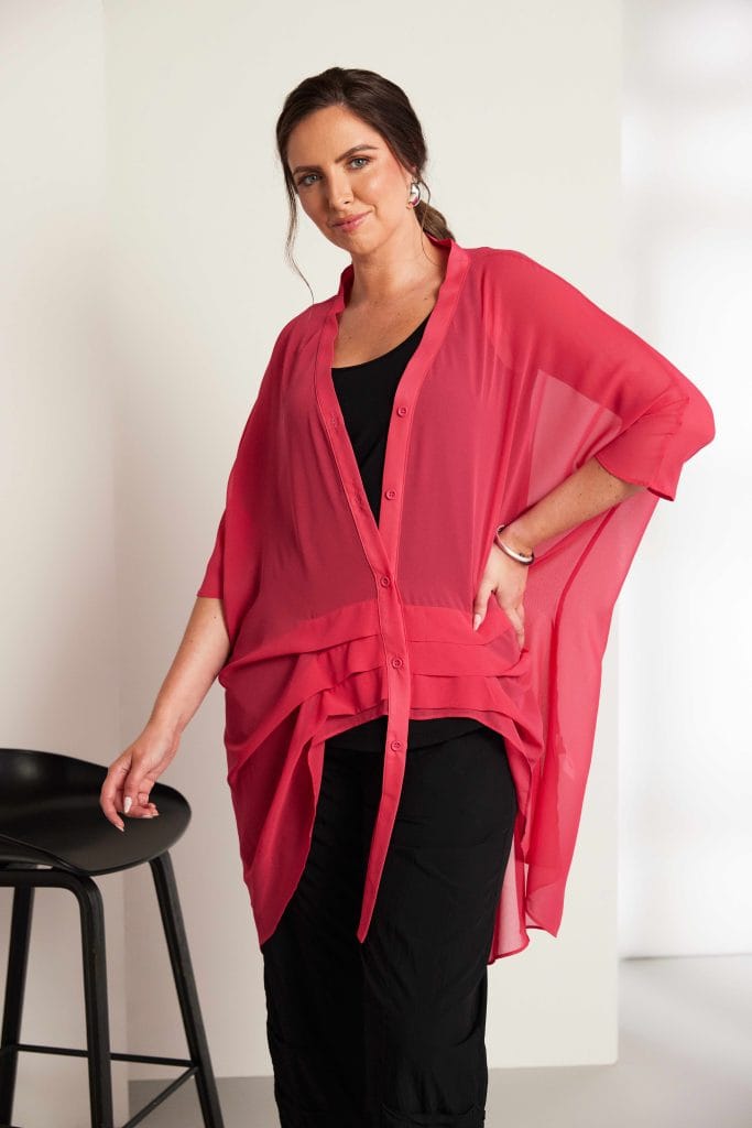 ORA Longline Ruched Shirt