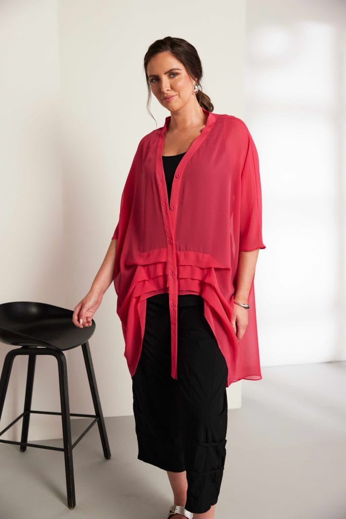 ORA Longline Ruched Shirt