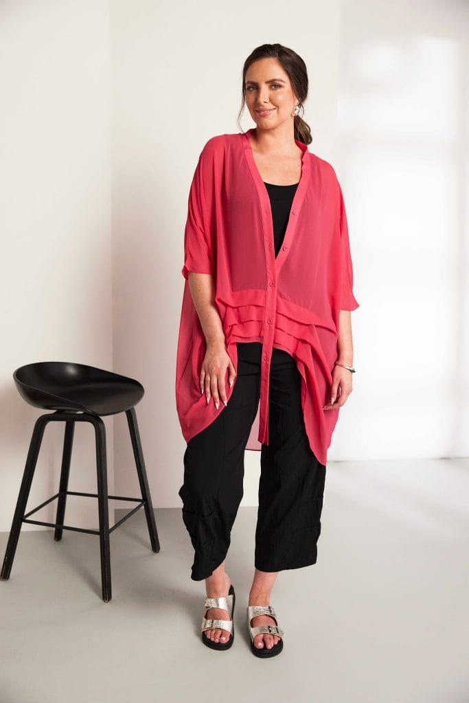 ORA Longline Ruched Shirt