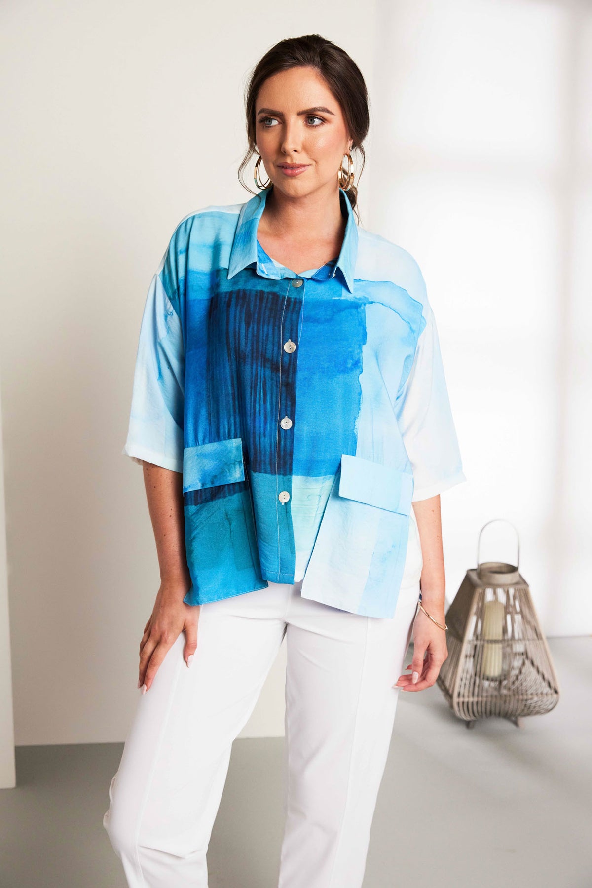 ORA Watercolour Block Shirt