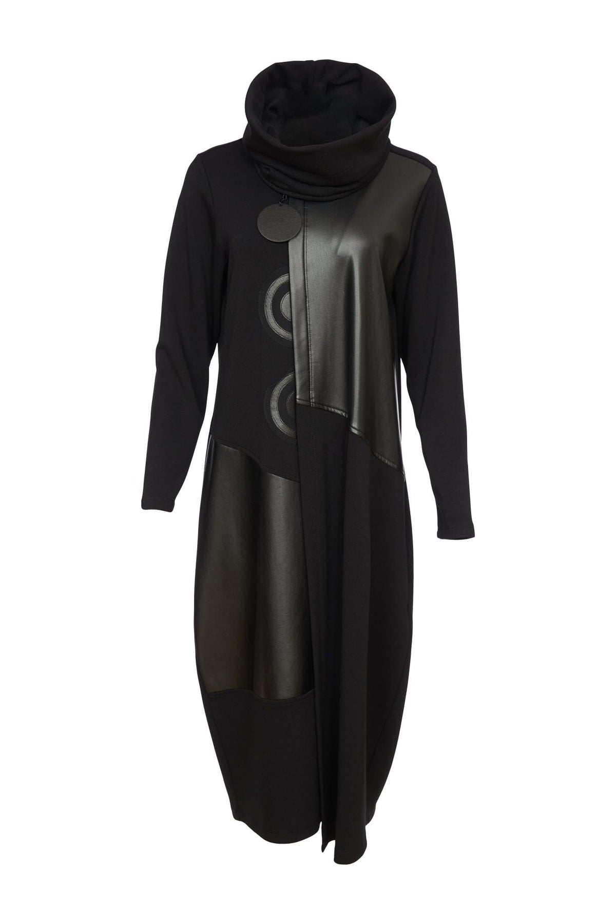 ORA Pleather Snood Dress