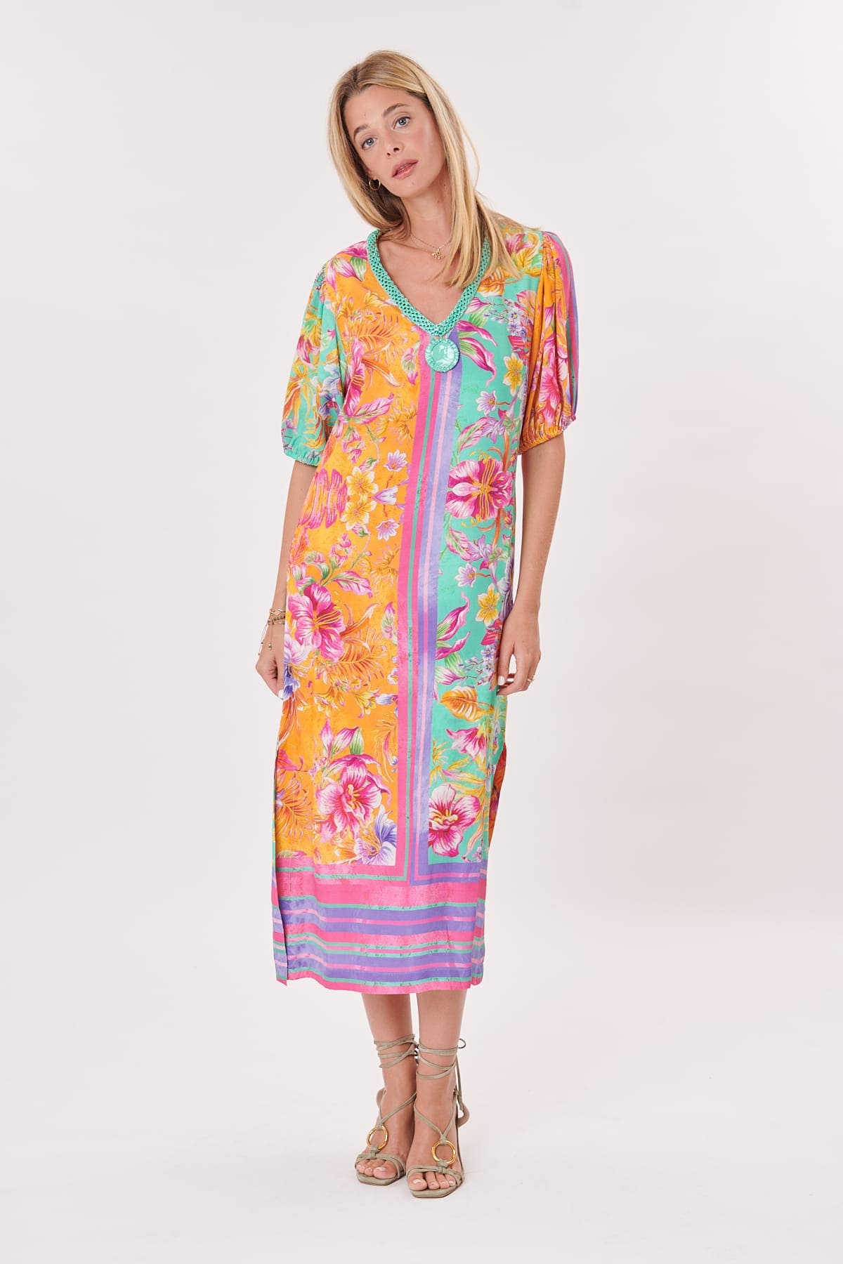 Derhy Mixed Print Dress