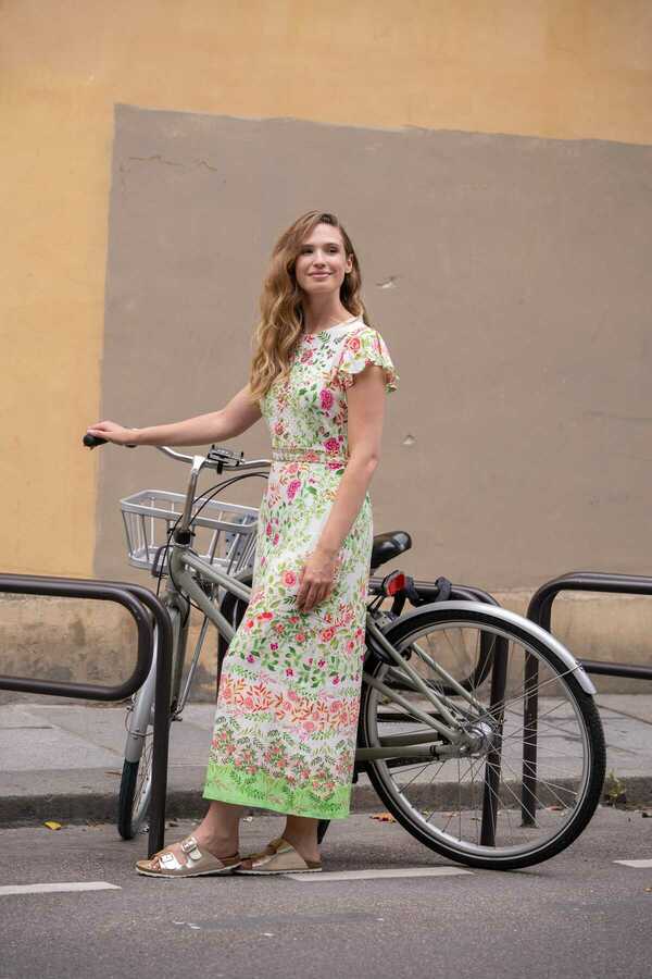 Derhy Fluted Sleeve Dress