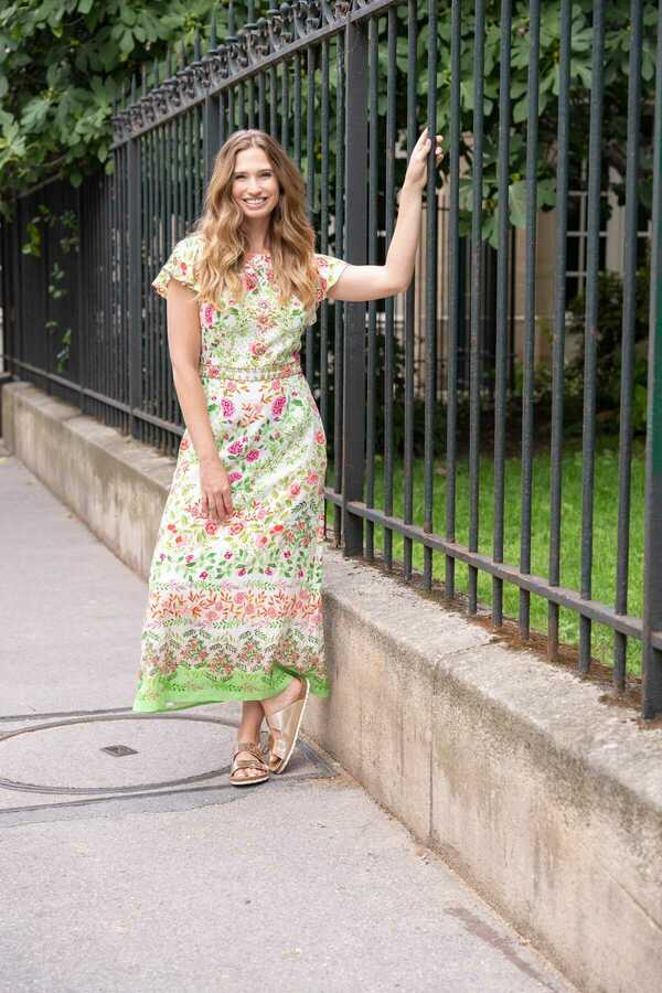 Derhy Fluted Sleeve Dress