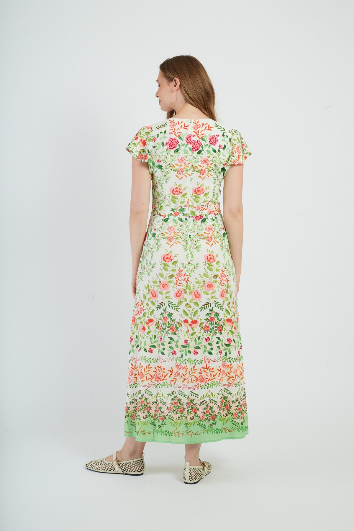 Derhy Fluted Sleeve Dress