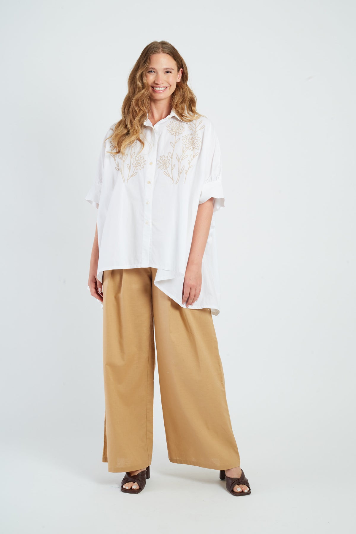 Derhy Floral Stitch Shirt