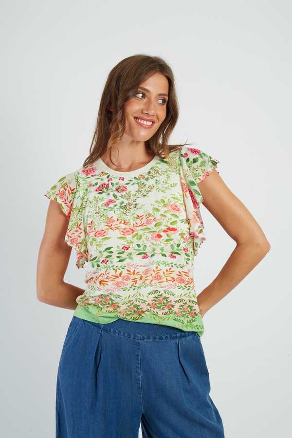 Derhy Garden Print Top