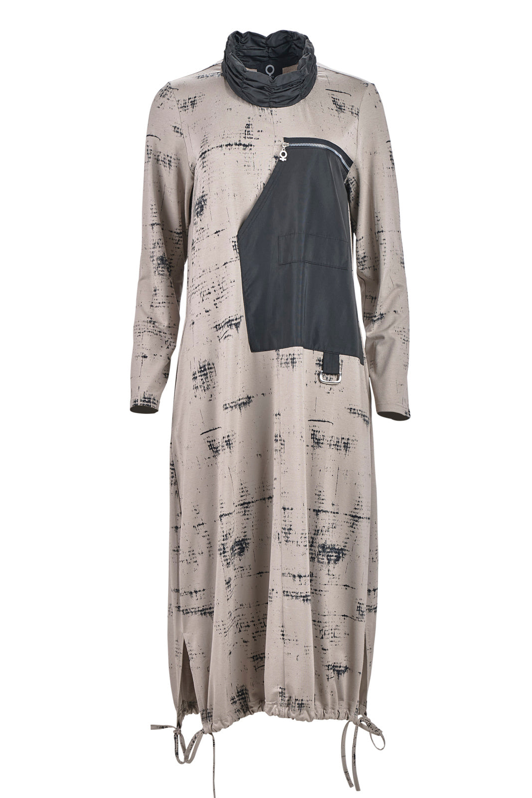MY SOUL Ruched Collar Dress