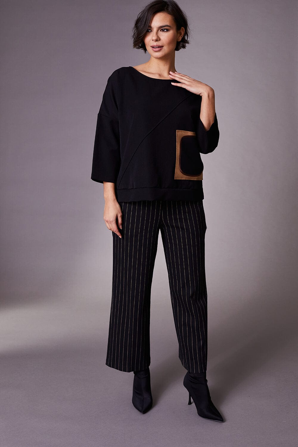 PERUZZI Crop Stripe Trouser