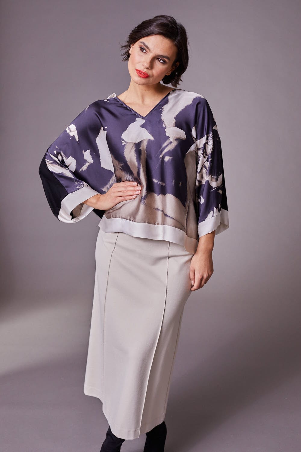 PERUZZI Abstract Print Top