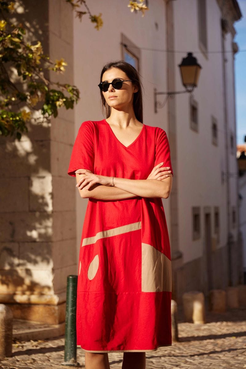 PERUZZI Colour Trim Dress