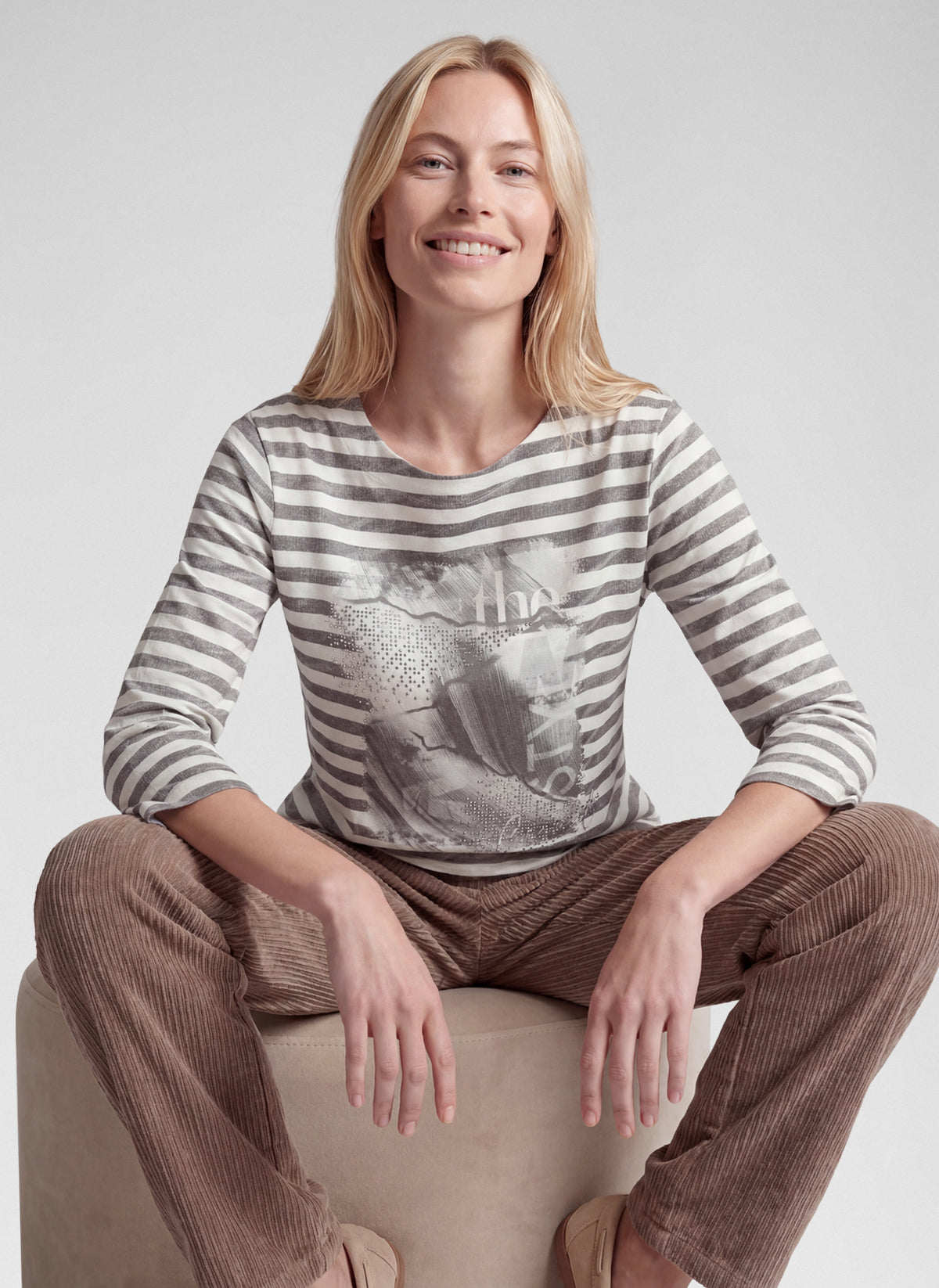 RABE Stripe Diamante Top