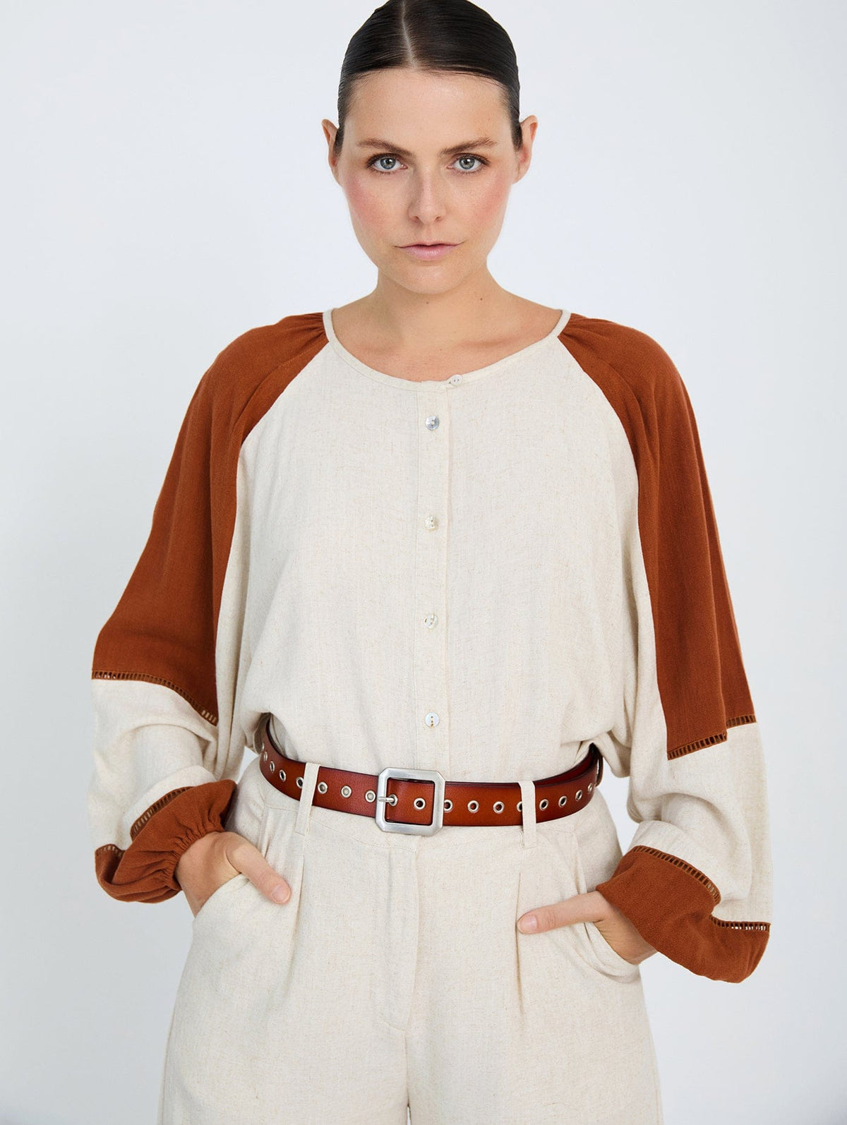 Skatie Contrast Blouse