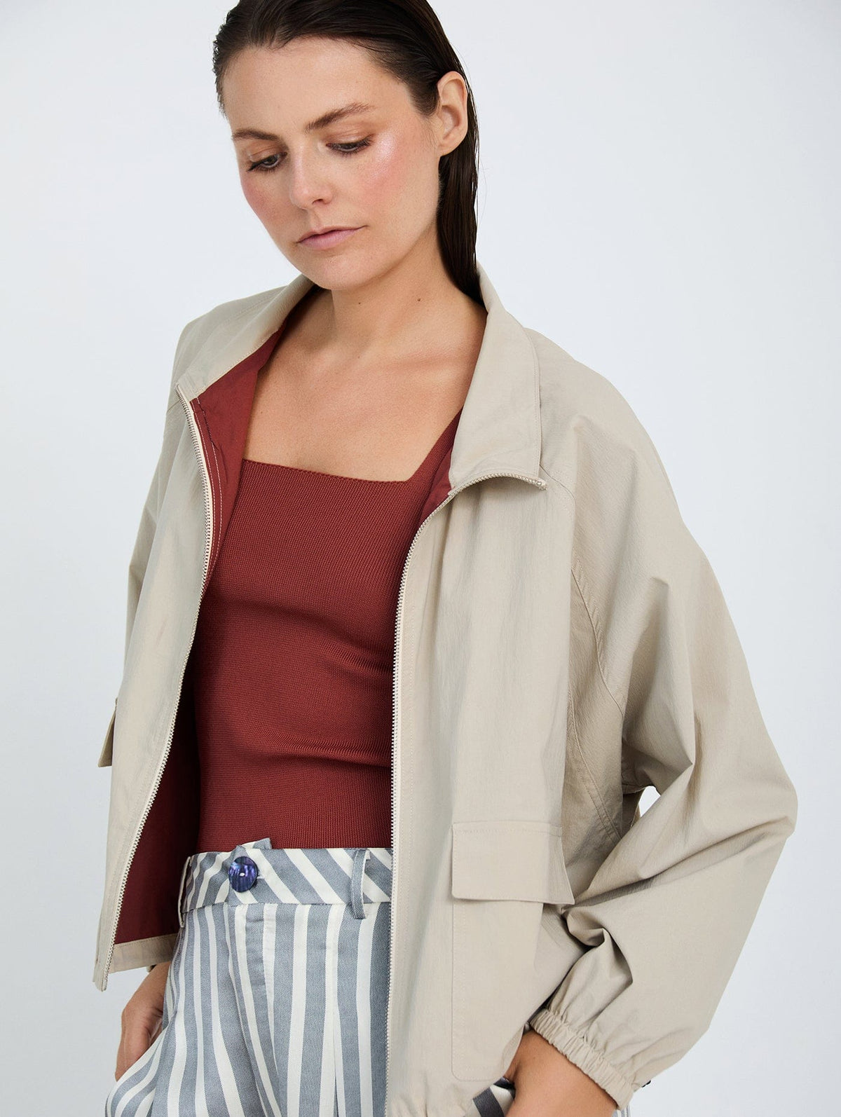 Skatie Contrast Toggle Jacket