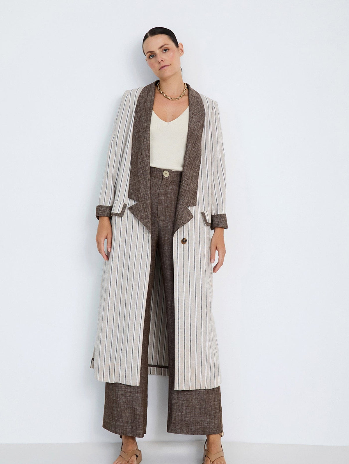 Skatie Mixed Fabric Coat