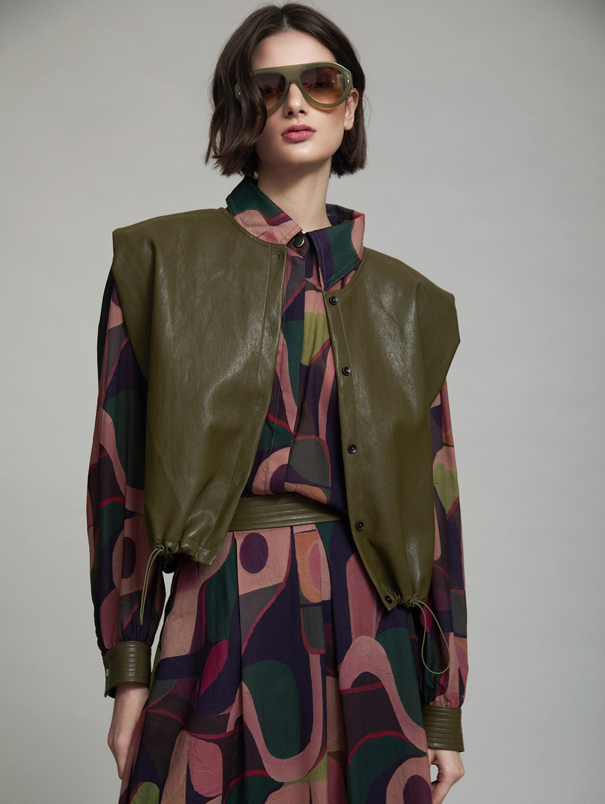 Skatie Pleather Gilet