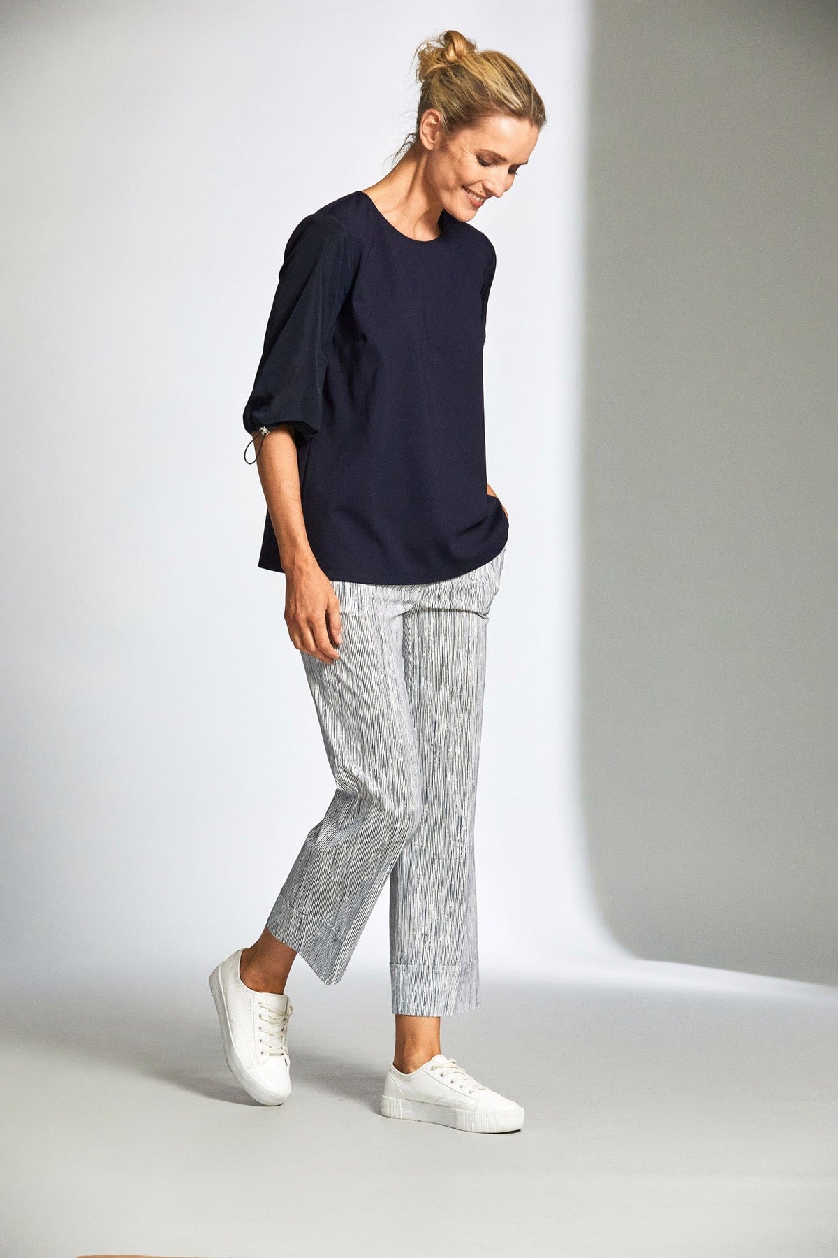 PERUZZI Stripe Crop Trouser