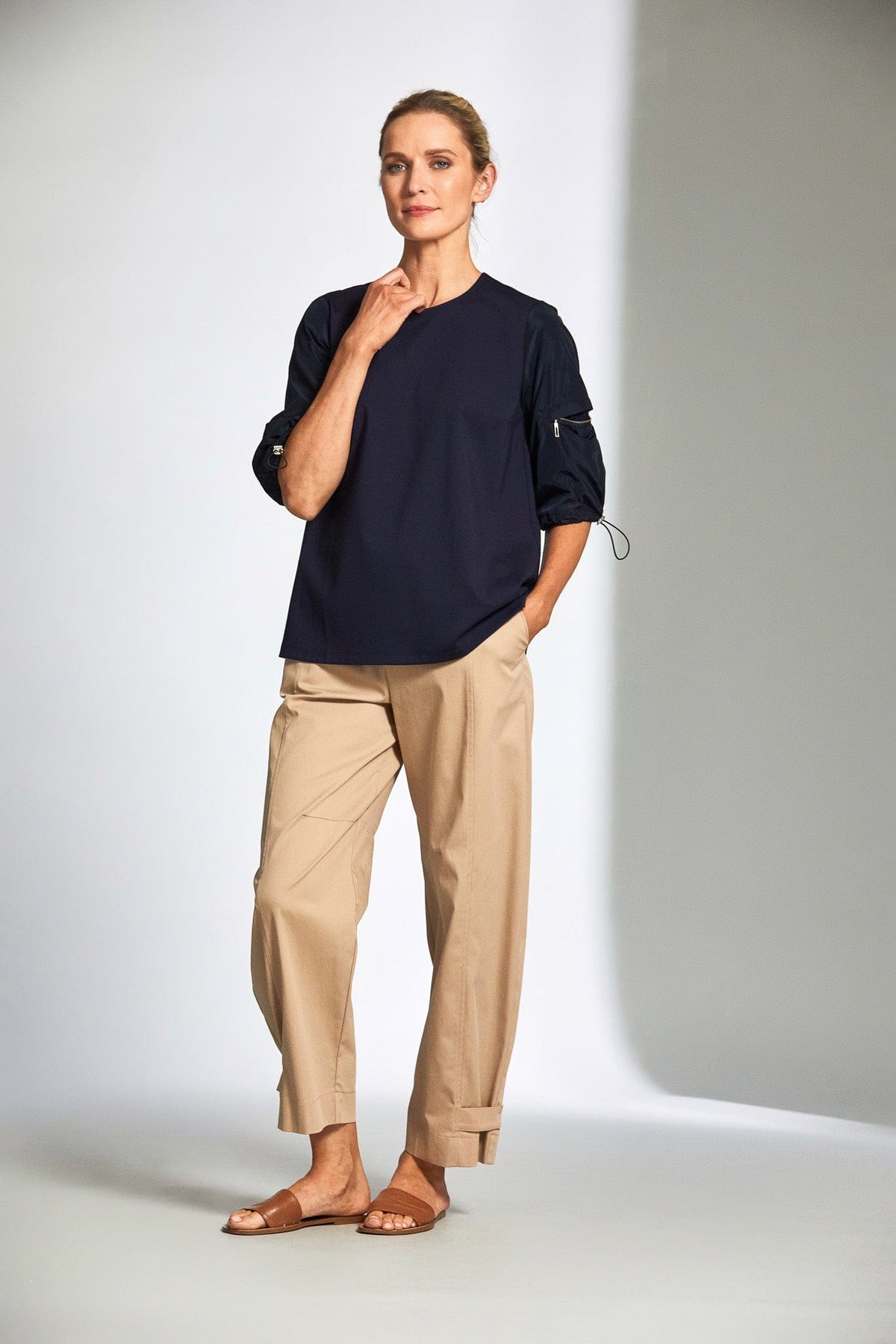 PERUZZI Cotton Seam Tab End Trouser