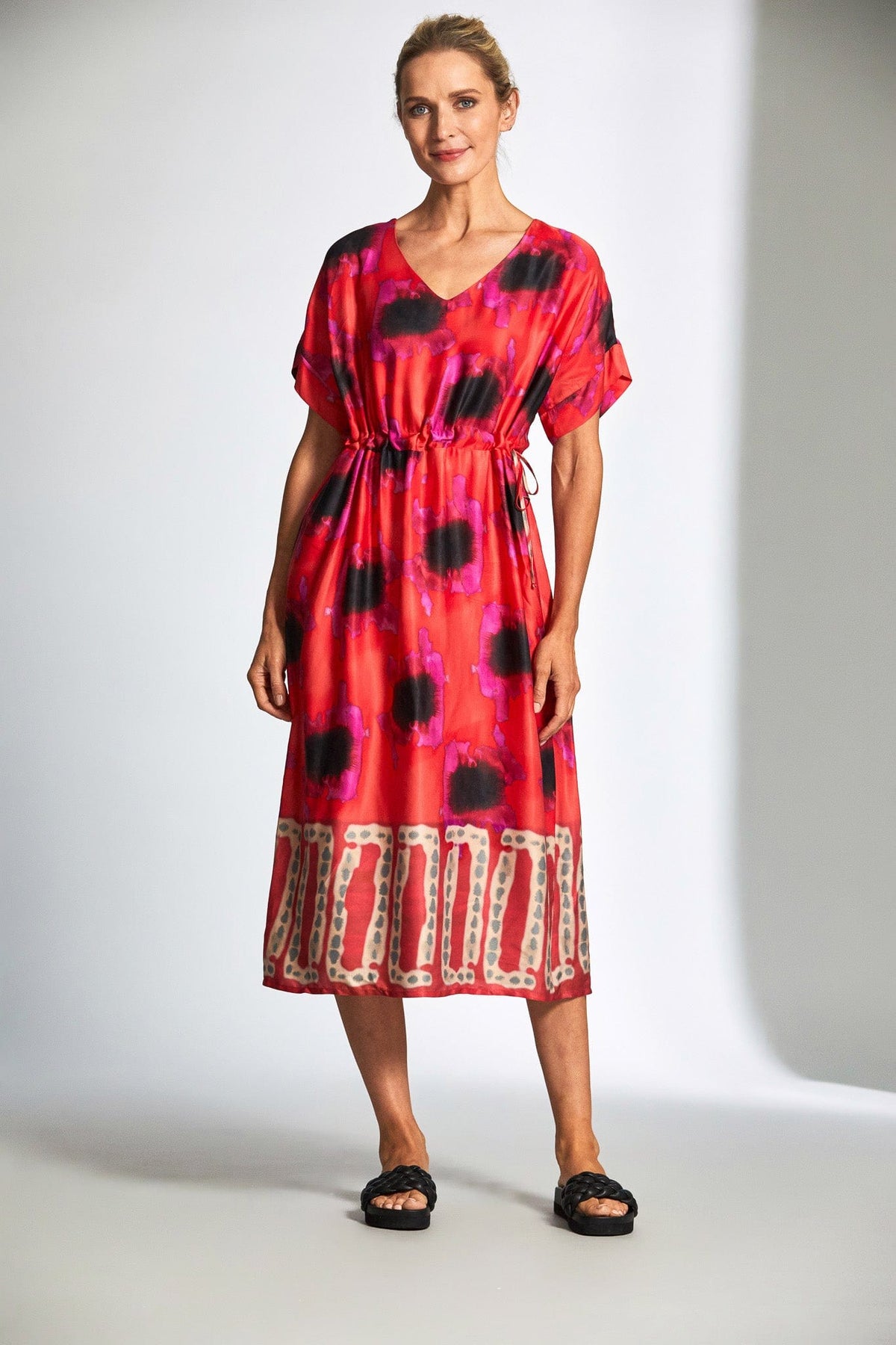 PERUZZI Satin Print Dress