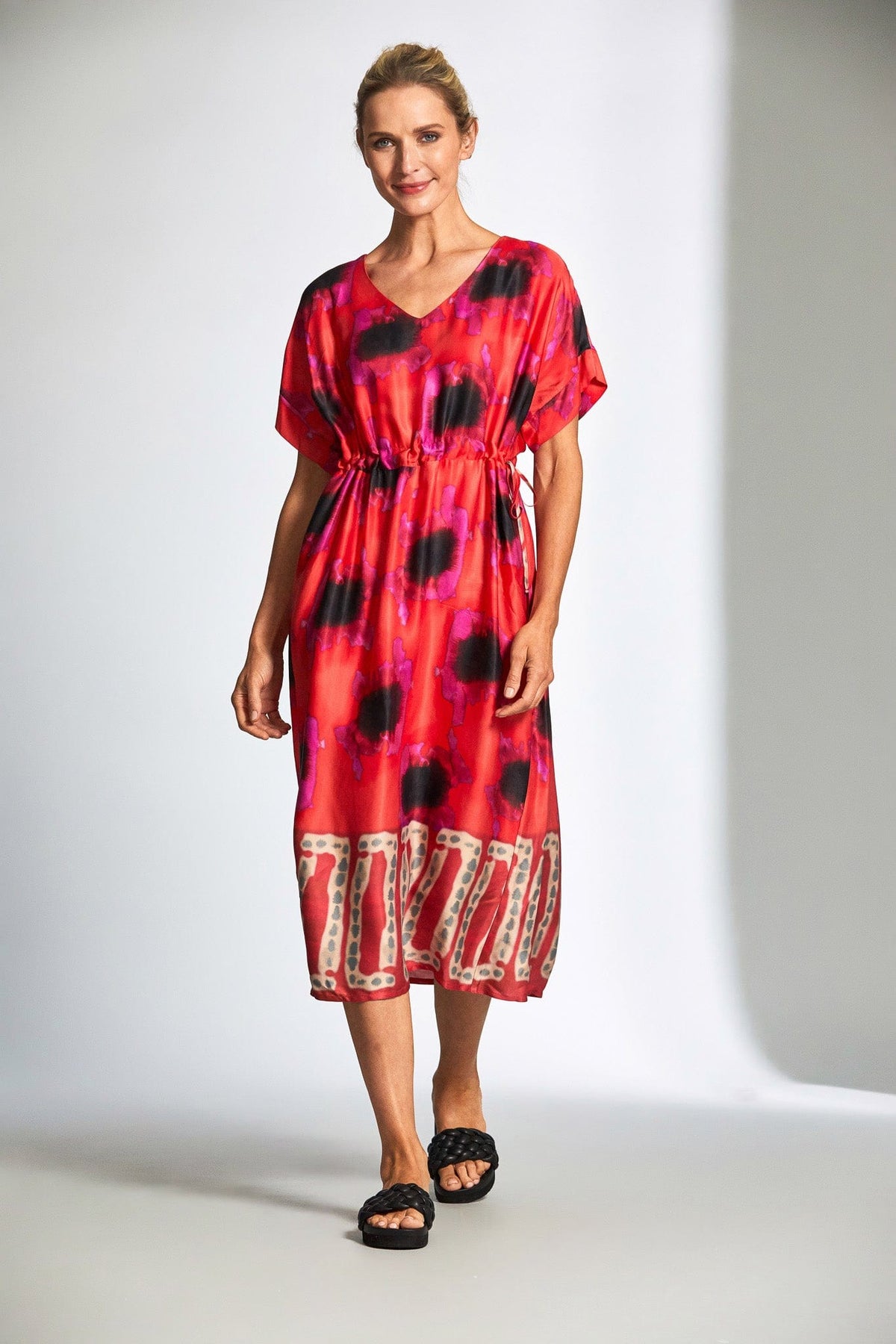 PERUZZI Satin Print Dress