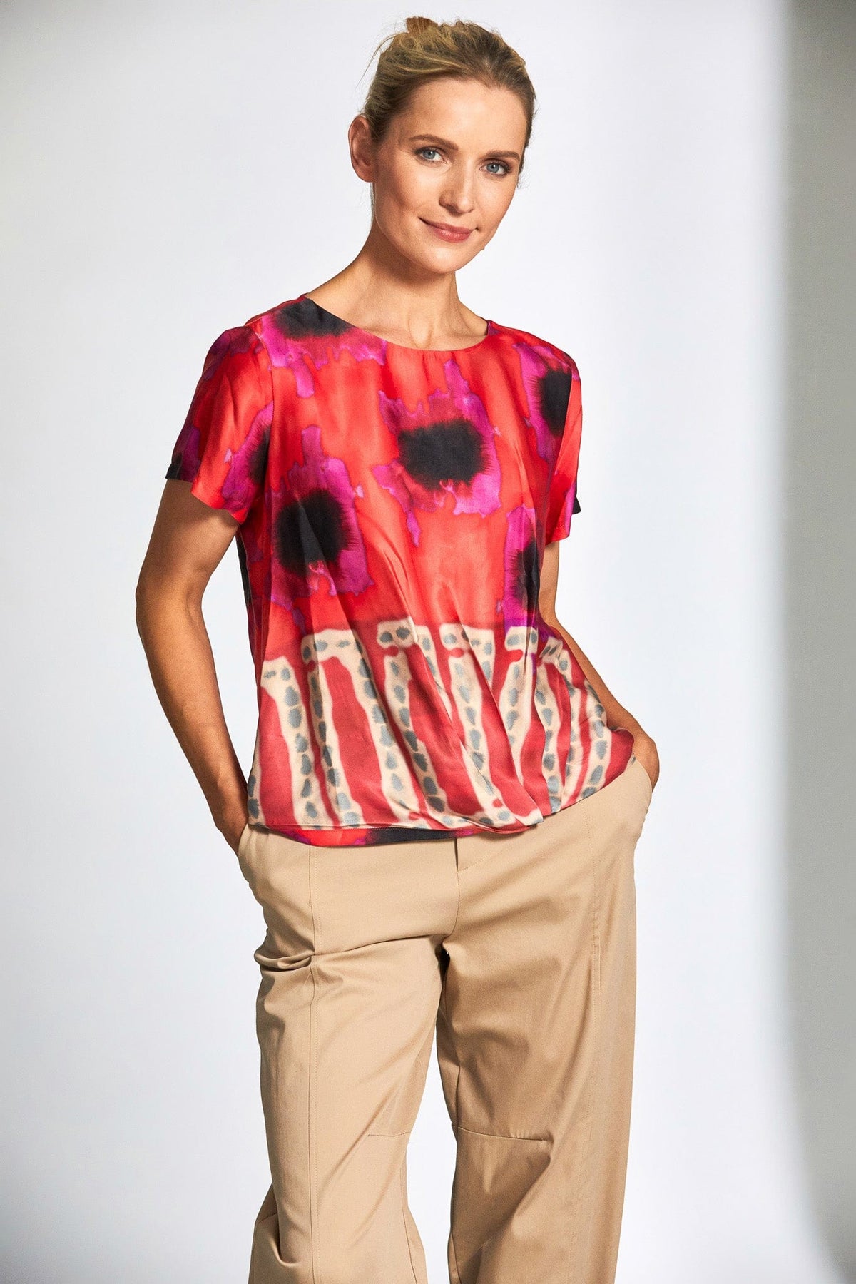 PERUZZI Satin Print Top