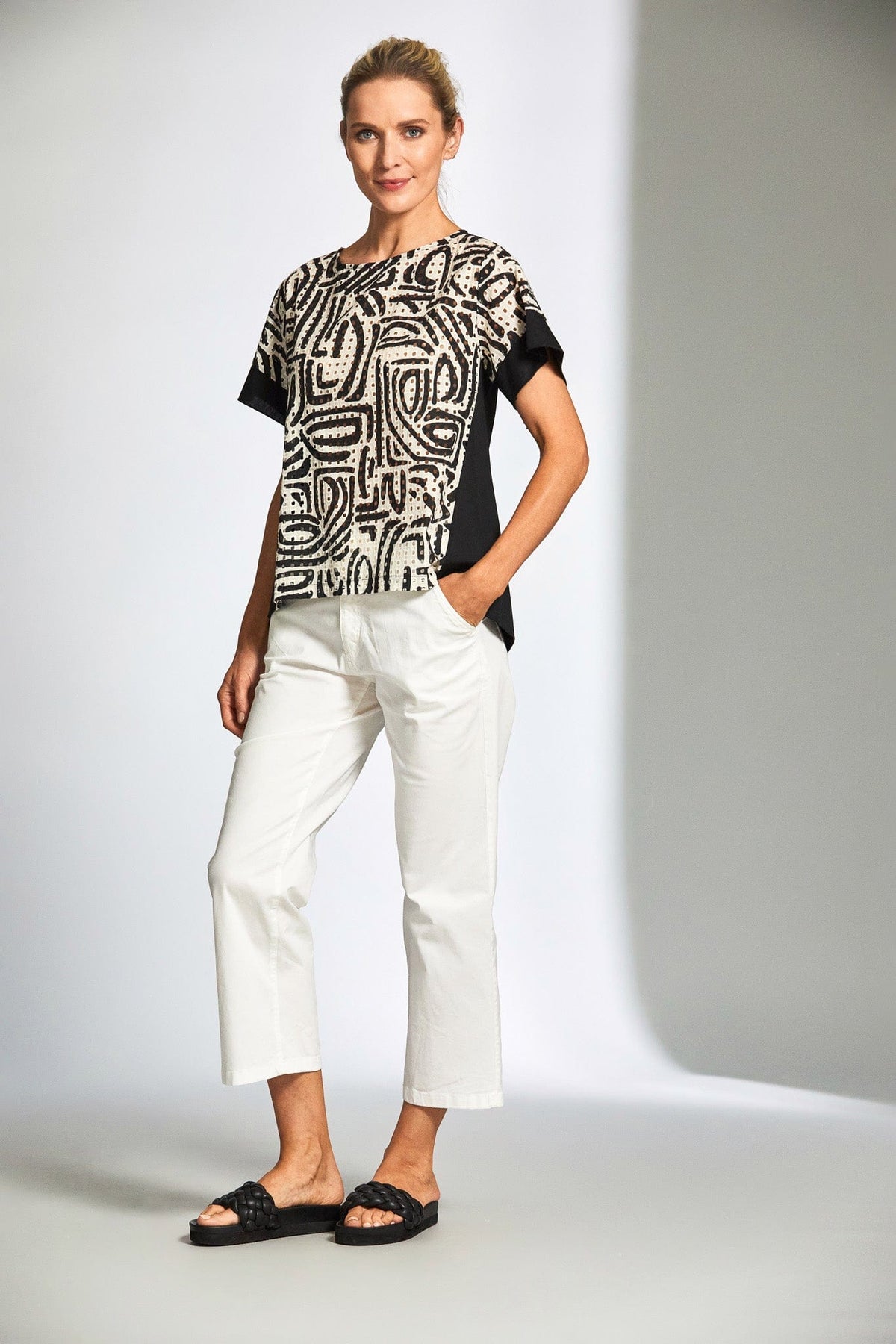 PERUZZI Abstract Print Top