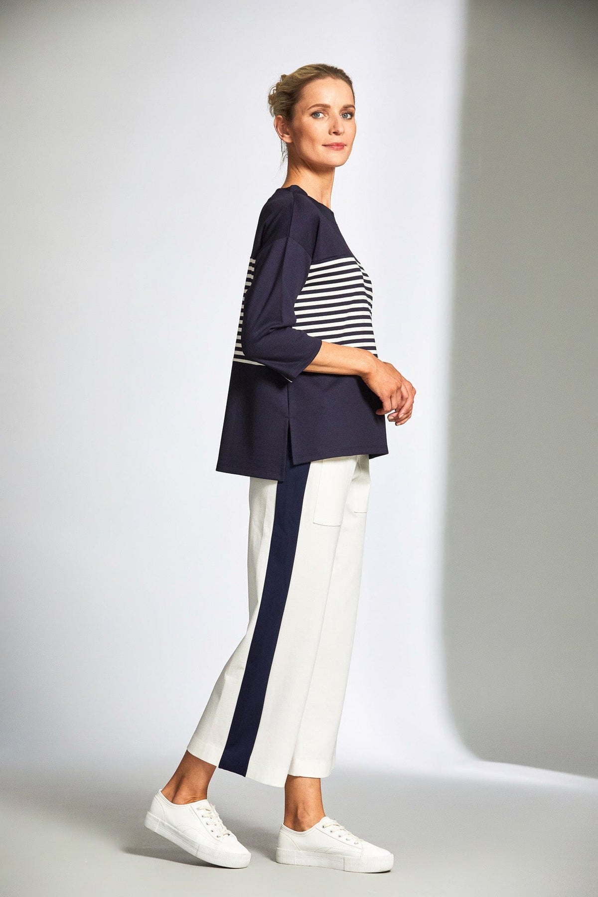 PERUZZI Side Stripe Crop Trouser