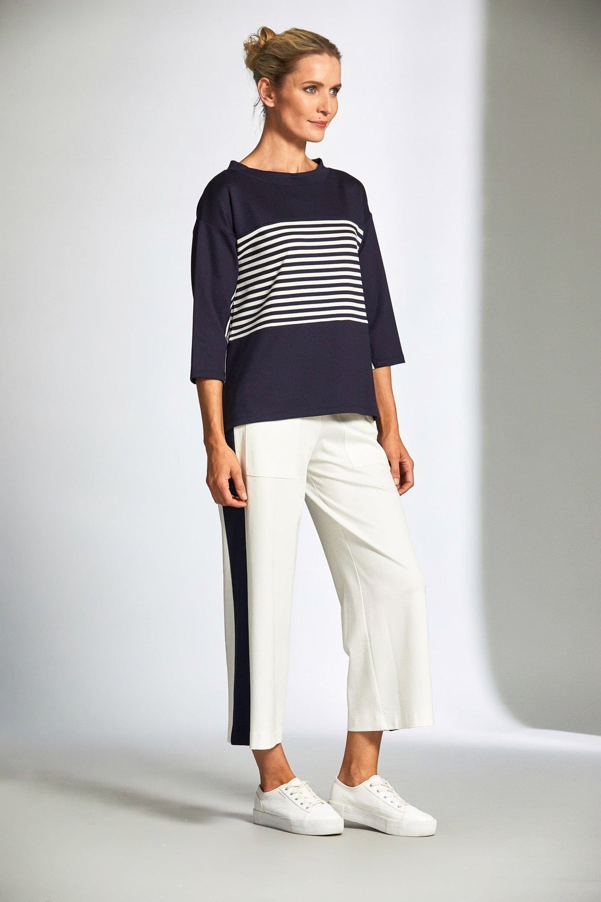 PERUZZI Side Stripe Crop Trouser