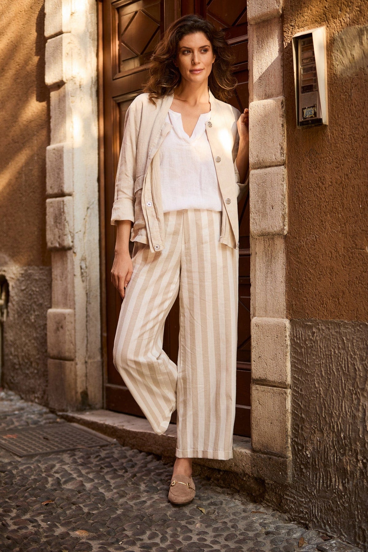 Peruzzi Stripe Linen Trouser