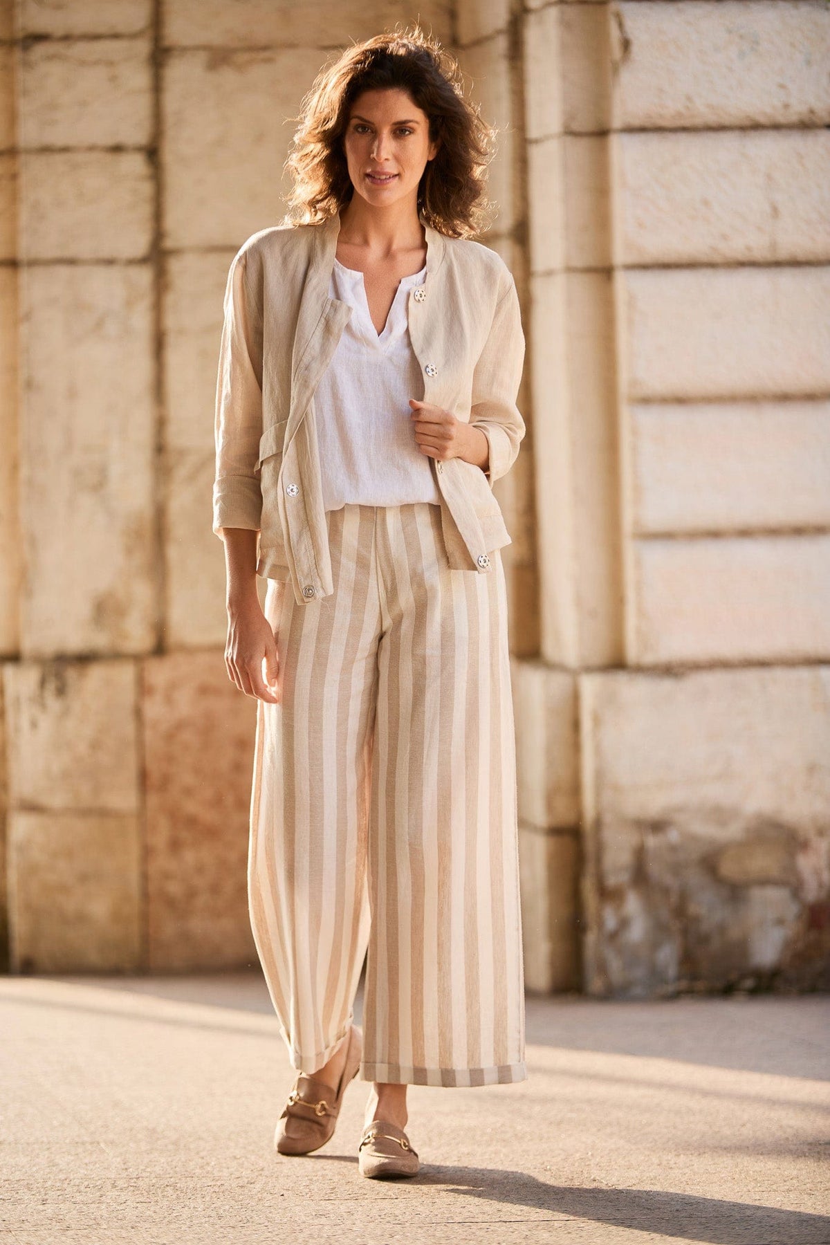 Peruzzi Stripe Linen Trouser