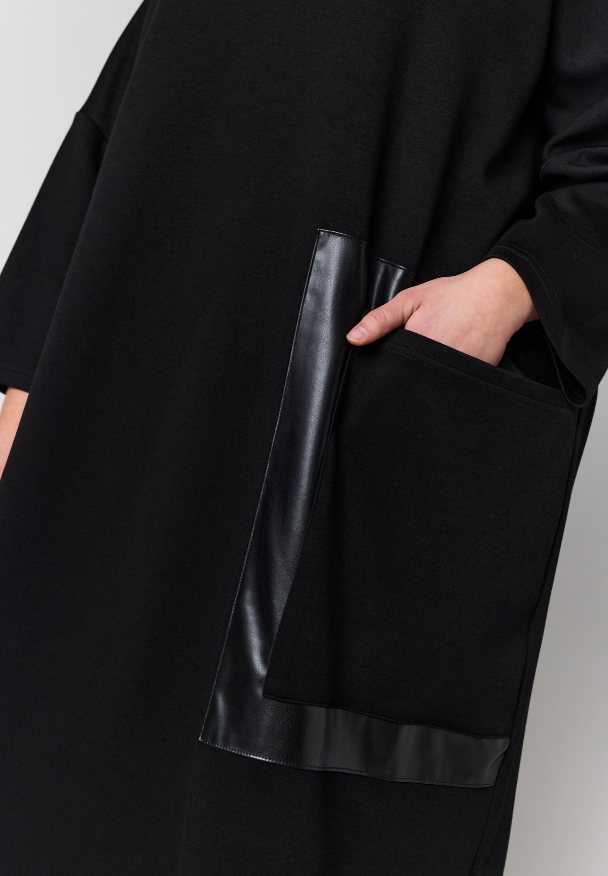 STUDIO Pleather Pocket Dress