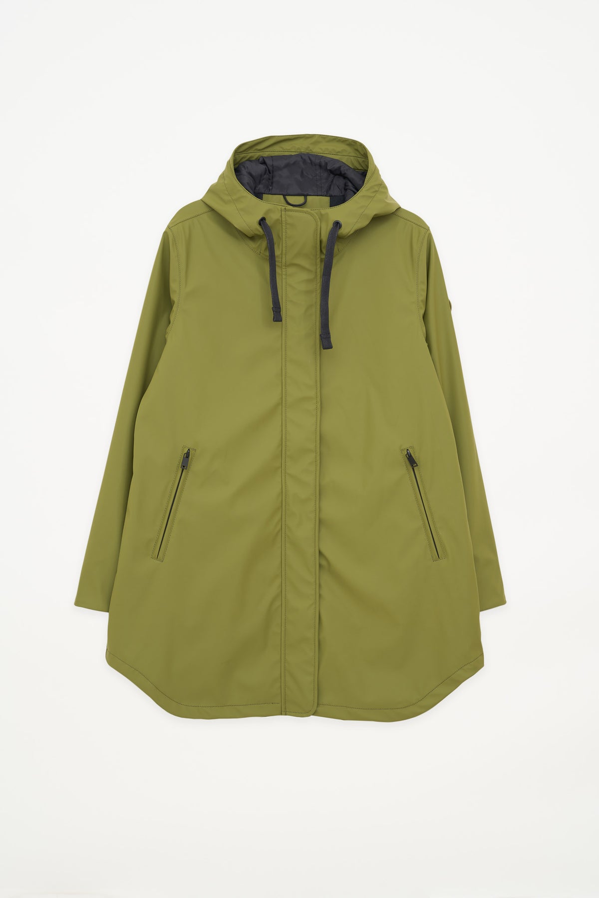 TANTÄ Half Fleece Lined Curved Hem Raincoat