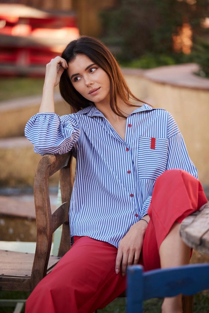 PERUZZI Contrast Blouse