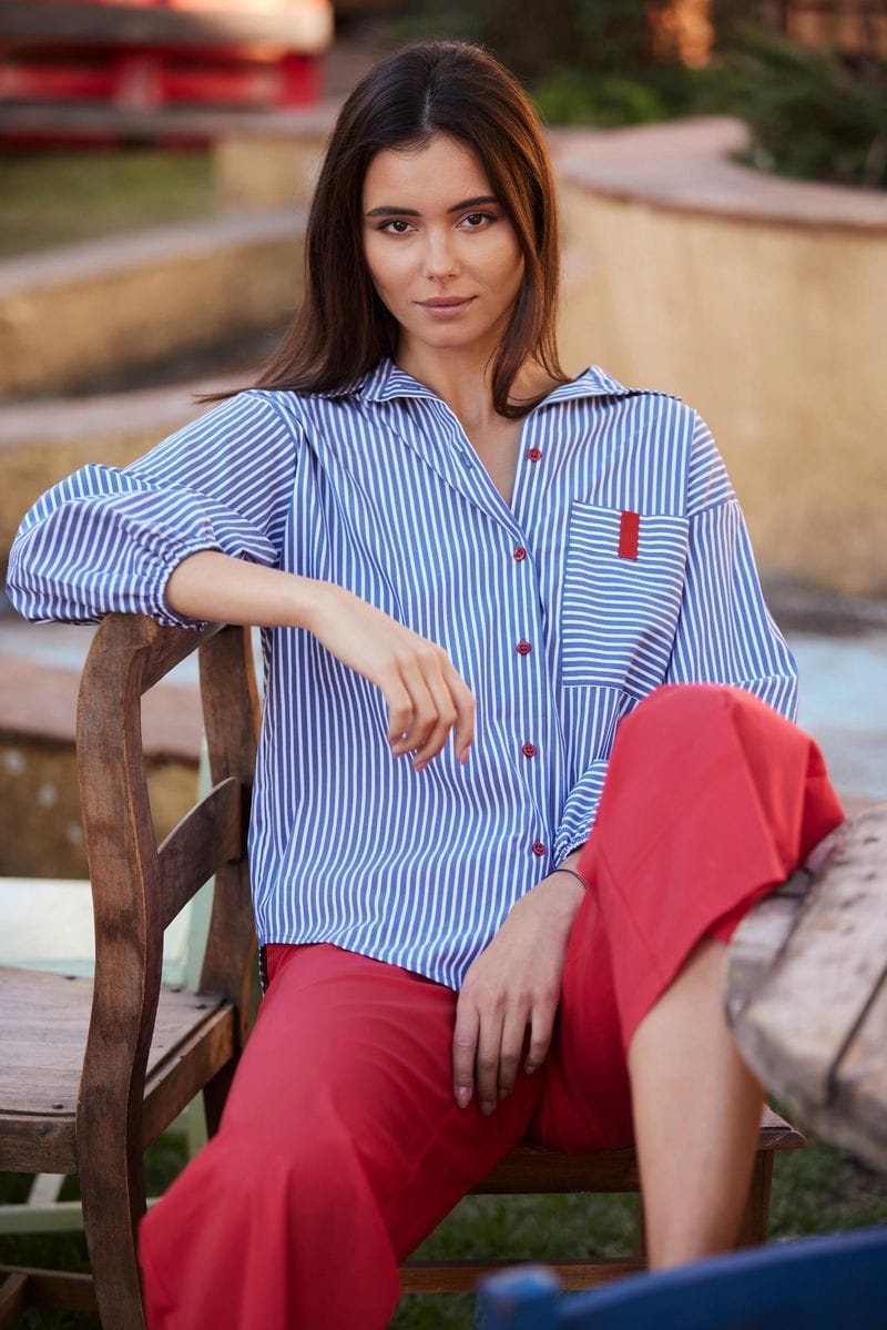 PERUZZI Contrast Blouse