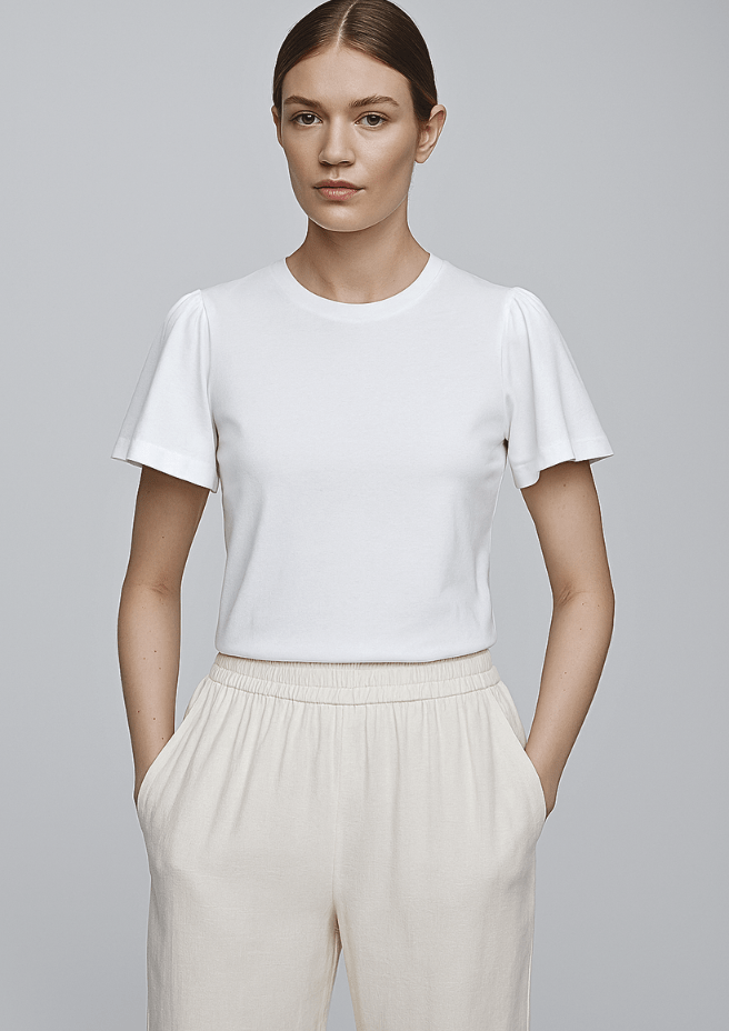 MSCH Fluted Sleeve Basic T-shirt