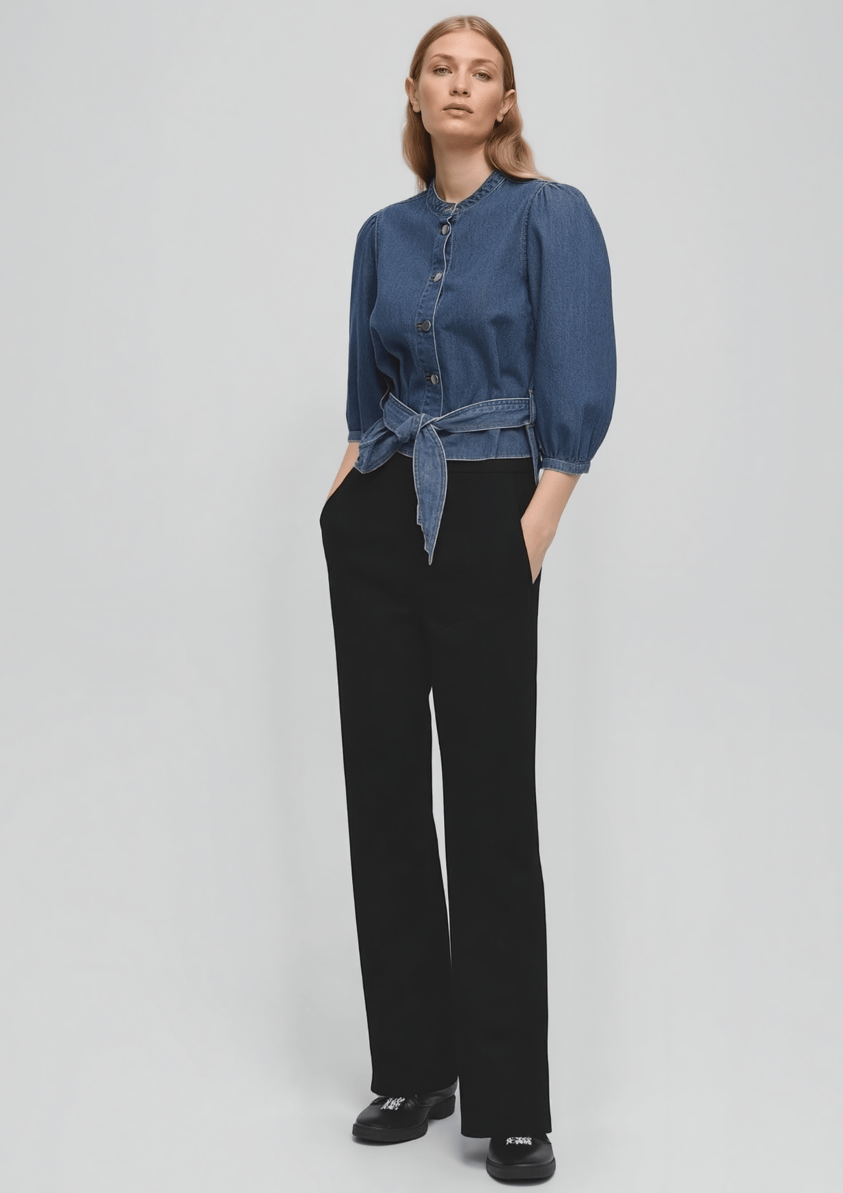MSCH Wide Leg Drape Trouser