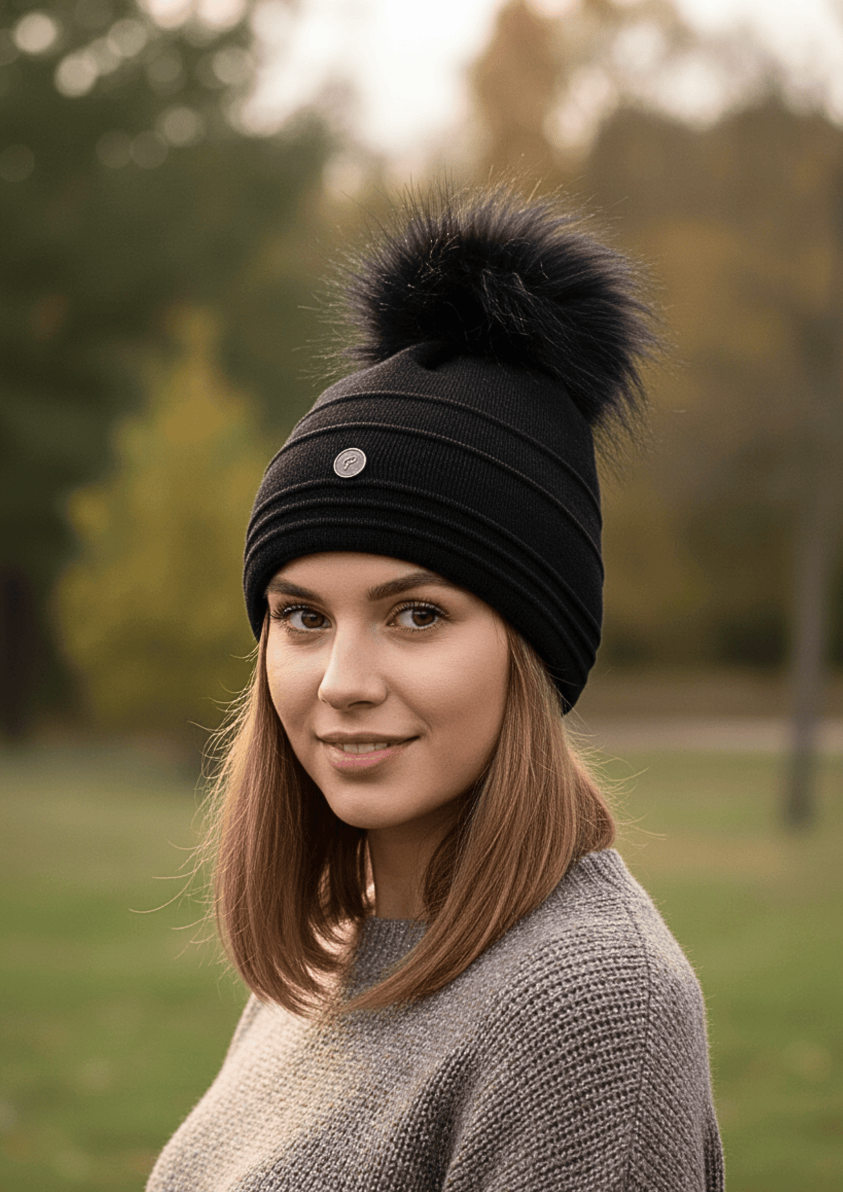 PERUZZI Textured Bobble Hat