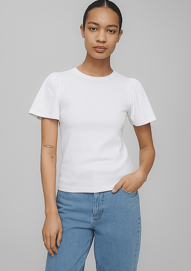 MSCH Fluted Sleeve Basic T-shirt