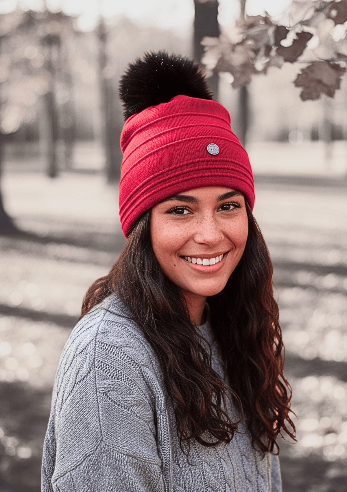 PERUZZI Textured Bobble Hat