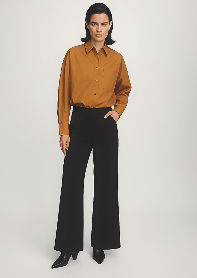 MSCH Wide Leg Drape Trouser