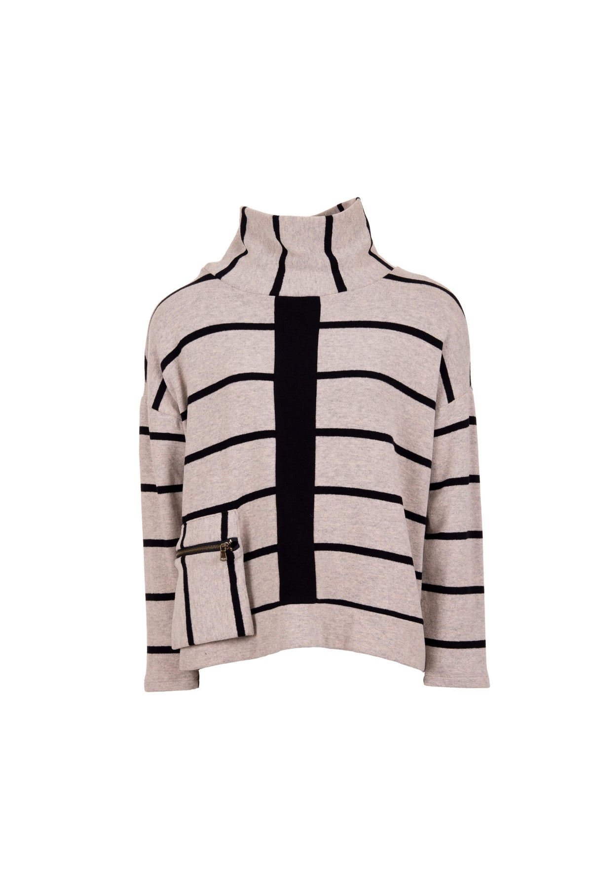 PERUZZI Stripe Fleece Top